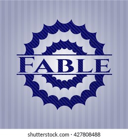 Fable badge with jean texture