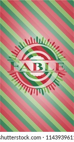 Fable christmas colors emblem.
