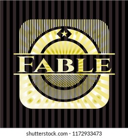 Fable gold badge or emblem