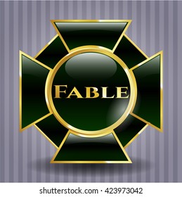 Emblema de oro de fábulas