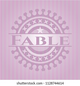 Fable pink emblem. Vintage.