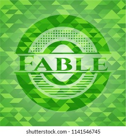 Fable realistic green mosaic emblem