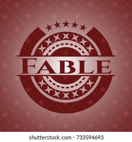 Fable red emblem. Retro