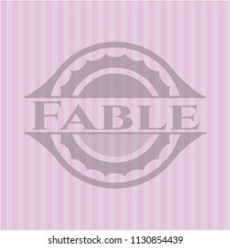 Fable retro pink emblem