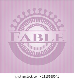 Fable retro style pink emblem