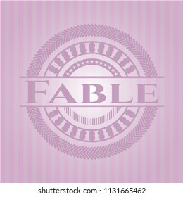 Fable vintage pink emblem