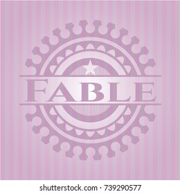 Fable vintage pink emblem
