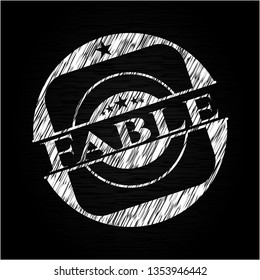 Fable written on a chalkboard