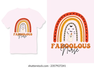 faboolous nurse Retro Halloween SVG Sublimation Design
