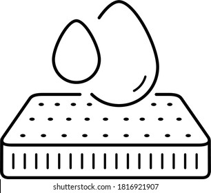 Fabric Absorbency. Vector Outline Icon.