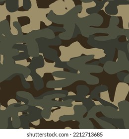 Fabric Abstract Background. Seamless Print. Tree Green Grunge. Seamless Vector Camoflage. Digital Dirty Camouflage. Modern Green Pattern. Military Army Paint. Urban Vector Pattern. Beige Camo Print.