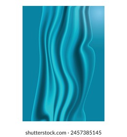 Fabric abstract blue wave background design