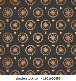 fabric abstract ethnic flower pattern, vector illustration style seamless pattern. Design for fabric, curtain, background, carpet, wallpaper, clothing, wrapping, Batik, fabric, tile