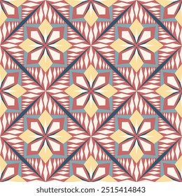 Fabric Abstract Geometric Floral Pattern