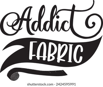 Fabric Addict Sewing design vector file