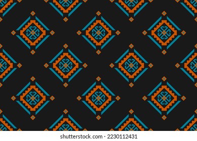 Fabric Aztec pattern background. Geometric ethnic oriental seamless pattern traditional. Mexican style. Design for wallpaper, illustration, fabric, clothing, carpet, textile, batik, embroidery.