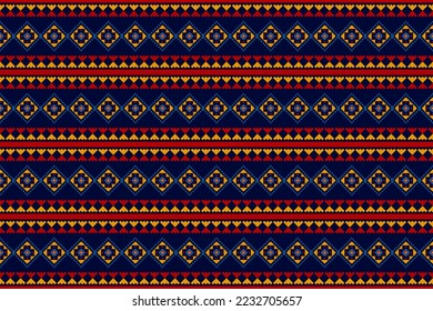 Fabric Aztec pattern background. Geometric ethnic oriental seamless pattern traditional. Mexican style. Design for wallpaper, illustration, fabric, clothing, carpet, textile, batik, embroidery.