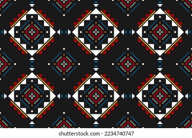 Fabric Aztec pattern background. Geometric ethnic oriental seamless pattern traditional. Mexican style. Design for wallpaper, illustration, fabric, clothing, carpet, textile, batik, embroidery.