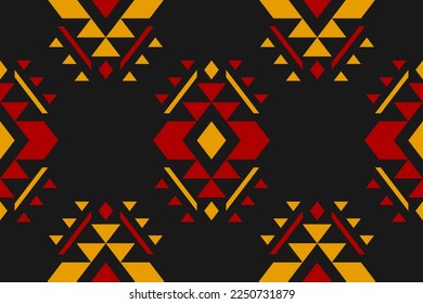 Fabric Aztec pattern background. Geometric ethnic oriental seamless pattern traditional. Mexican style. Design for wallpaper, illustration, fabric, clothing, carpet, textile, batik, embroidery.