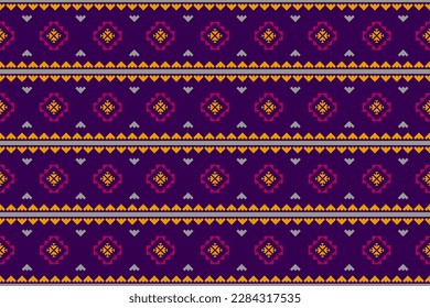 Fabric Aztec pattern background. Geometric ethnic oriental seamless pattern traditional. Mexican style. Design for wallpaper, illustration, fabric, clothing, carpet, textile, batik, embroidery.