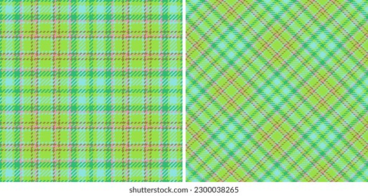 Fabric background check. Seamless textile pattern. Texture vector plaid tartan in set.