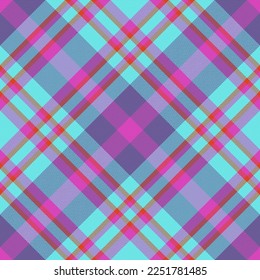 Patrón de fondo de tejido. Vector de tartán textil. La textura de la marca de la marca sin manchas en colores violeta y rojo.