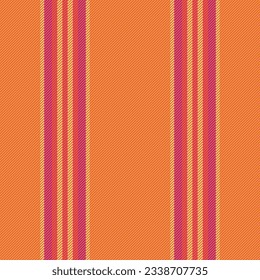 Fabric background pattern of texture lines stripe with a textile vertical vector seamless in red and amber colors.