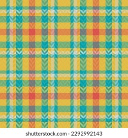 Fondo de tejido sin fisuras. Vector de textura de tartán. Marcar el patrón textil en colores grises y cian.