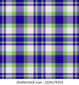 Fabric background seamless. Vector plaid pattern. Check tartan texture textile in violet and white colors.