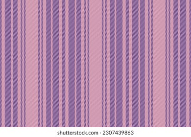 Stoffhintergrund Streifen. Texturtextilien. Vertikale Vektorlinien nahtlos in Pastellfarben und violetten Farben.