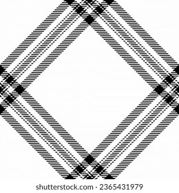 Tartán de fondo de tela de tela de la tela de la tela textil con un patrón vectorial de verificación sin fisuras en colores blanco y negro.