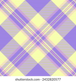 Fabric background textile of plaid vector pattern with a check texture tartan seamless in indigo and light colors.