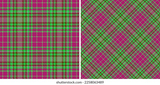 Fabric background texture. Textile plaid tartan. Vector pattern seamless check in set.