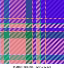 Vector de fondo de tejido. Colocar textura sin fisuras. El tartán de patrón comprueba los tejidos en color turquesa y claro.