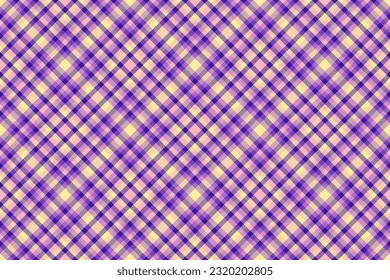 Vector de fondo de tela de corte sin soldadura textil con una textura de lona tartán de patrón en colores índigo y claro.
