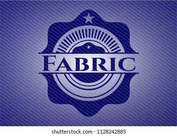 Fabric badge with denim texture