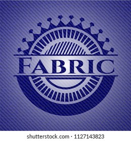 Fabric badge with jean texture