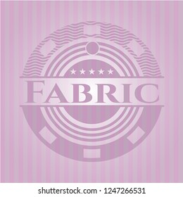 Fabric badge with pink background