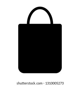 Fabric bag icon isolated on white background
