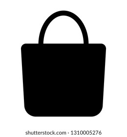 Fabric bag icon isolated on white background