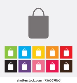 Fabric bag icon - Vector