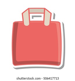 fabric bag transport isolated icon vector illustration design