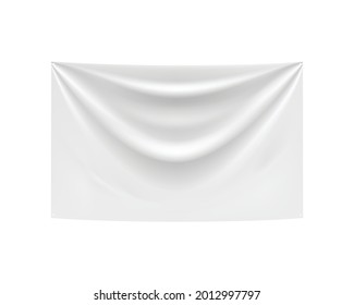 fabric banner mockup. vector eps 10