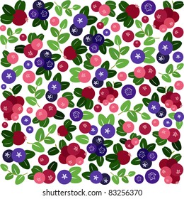 fabric with bilberry