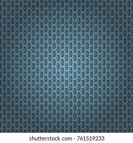 Fabric black, blue and neutral seamless pattern with flowers. Vector texture daisy flowers detail.