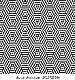 fabric Black and white with horizontal cut.Seamless stylish geometric background. Modern abstract pattern design.