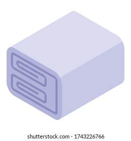 Fabric blanket icon. Isometric of fabric blanket vector icon for web design isolated on white background