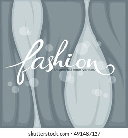 fabric bright fashion banner, card, sticker, flyer background vector template