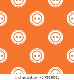 Fabric button pattern vector orange for any web design best