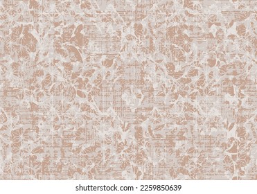 Textura superpuesta de tela de tela. Patrón transparente vectorial colorido tonos de tierra natural 